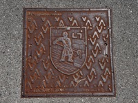 In the sidewalk